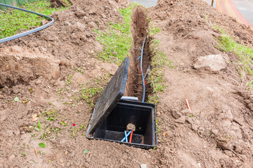 Fibre Optic Cable Internet Installation Earthworks