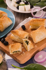 Spinach puffs.