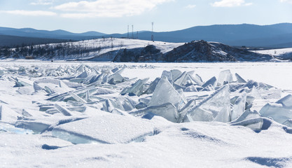 Ice of Lake Baikal