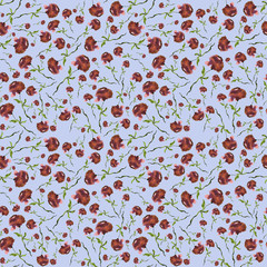 Seamless pattern of branches and leaves. Hand drawing simple pencil. botanical illustration vintage. Background for title, image for blog, decoration. Design for wallpapers, textiles, barbics, fabrics