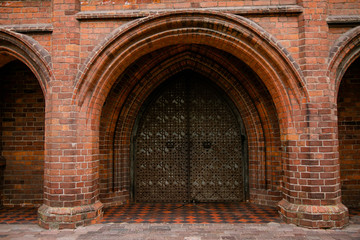 Fototapeta na wymiar Old brick wall in a background image