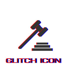 Gavel icon flat.