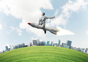 Business success and targets achievement concept.