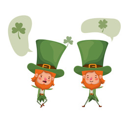 leprechauns with speech bubble avatar character