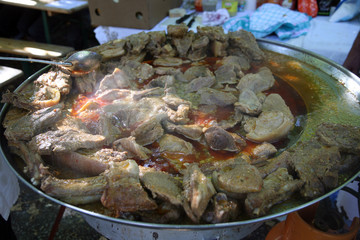 Kotlovina, traditionally prepared meal in northern Croatia