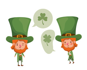 leprechauns with speech bubble avatar character