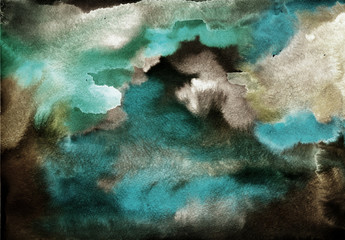 Texture of watercolor on paper. Grunge, background.