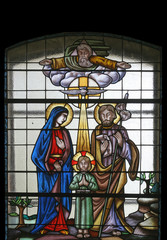 Holy Family, Stained glass