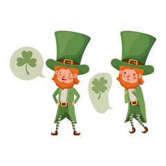 leprechauns with speech bubble avatar character