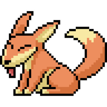 Vector Pixel Art Fox