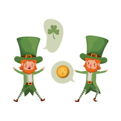 leprechauns with speech bubble avatar character