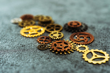 mechanism concept closeup view gear wheel sign icon