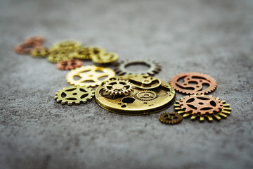 mechanism concept closeup view gear wheel sign icon