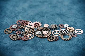 mechanism concept closeup view gear wheel sign icon