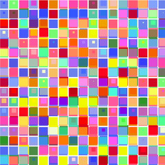 The background of colored squares  for 2D design and for text, banner, poster, label, sticker, layout.