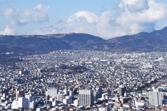 Mt.Fuji seen from Hadano city, Japan Kanagawa Prefecture
