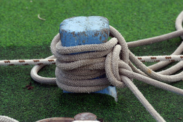 Rope of boat knotting