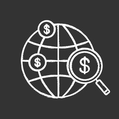 Investment research chalk icon