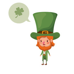 leprechaun with speech bubble avatar character