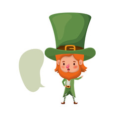 leprechaun with speech bubble avatar character