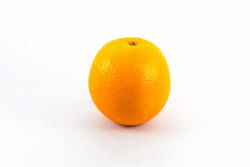 Ripe orange isolated on white background