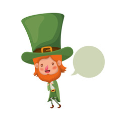 leprechaun with speech bubble avatar character