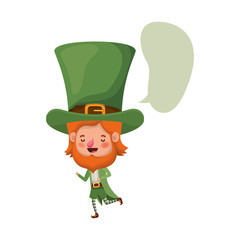 leprechaun with speech bubble avatar character