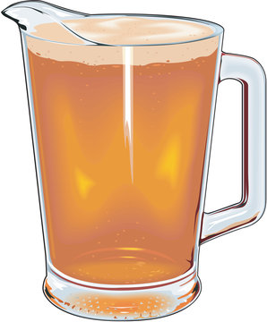 Pitcher of Beer Vector Illustration