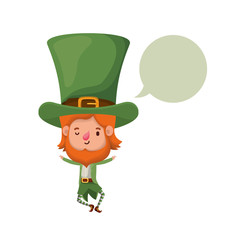 leprechaun with speech bubble avatar character