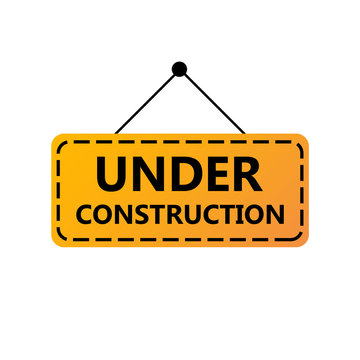 Under Construction Sign. Under construction website page