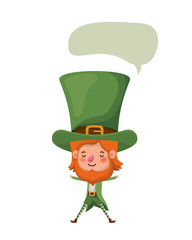leprechaun with speech bubble avatar character