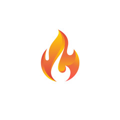 Fire flame vector icon.