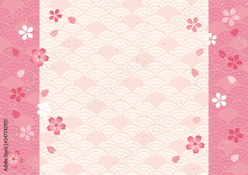 桜和風 柄 Wall Mural Wallpaper Murals Wallsheaven ヨーグル