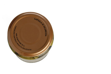 cetriolini sottaceto in vaso chiuso dall'alto