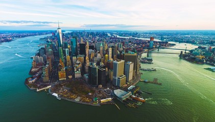 New York City, is a picture of the top of one of the beautiful towers