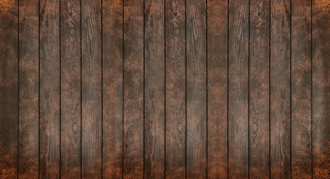 Old dark wooden planks background