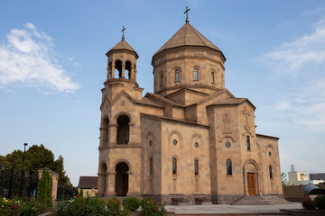 Fototapeta na wymiar Christian Armenian sandstone temple