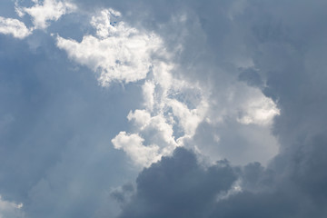 clouds in the blue sky