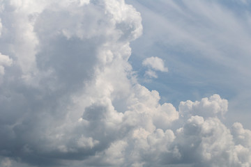 clouds in the blue sky