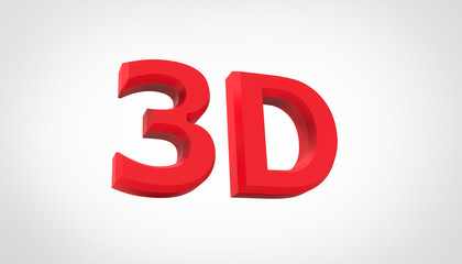 3D font in white background