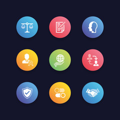 BUSINESS ETHICS ICON SET
