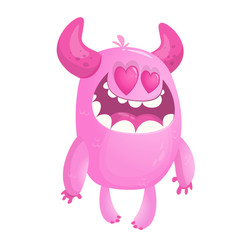Cartoon monster in love