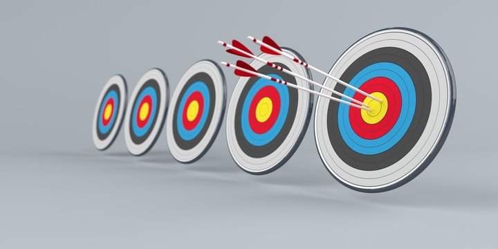 Zielscheiben Volltreffer