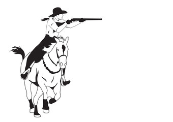 Drawing picture of a Cowboy Sheriff