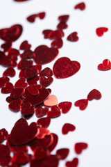 heart confetti background