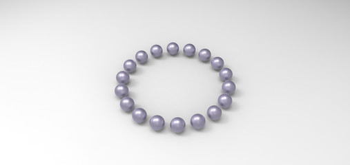 ball rendering in a gray background