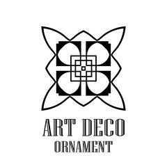 Geometric ornamental retro vintage deco art logo for design and decoration. Vintage retro ornamental art deco design. Retro art for beautiful design.