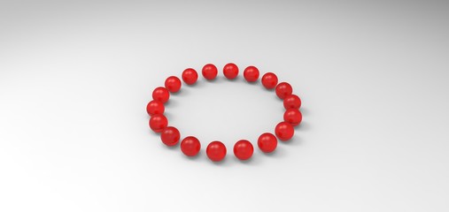 ball rendering in a gray background