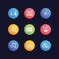 ONLINE EDUCATION ICON SET