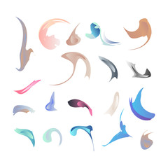 set of abstract colorful design elements